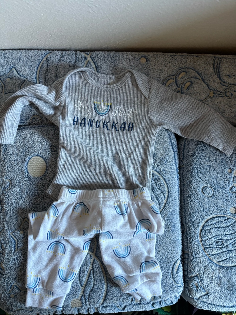 My First Hanukkah baby outfit. 3-6 months
